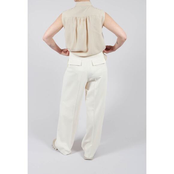 Beatrice B Mira Wide Leg Pants Trousers in Sea Salt US 2 - Picture 2 of 5